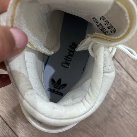 ADIDAS • White High Top Tubular Sneakers • 5.5 - Picture 8 of 8